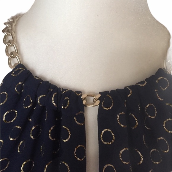 MICHAEL KORS Navy Blue Halter Cocktail Dress Small to Medium BNWT - Picture 8 of 9